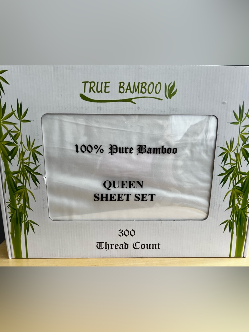 True Bamboo 100% Pure Bamboo White  Queen Sheet Set -New In Box-never opened.
